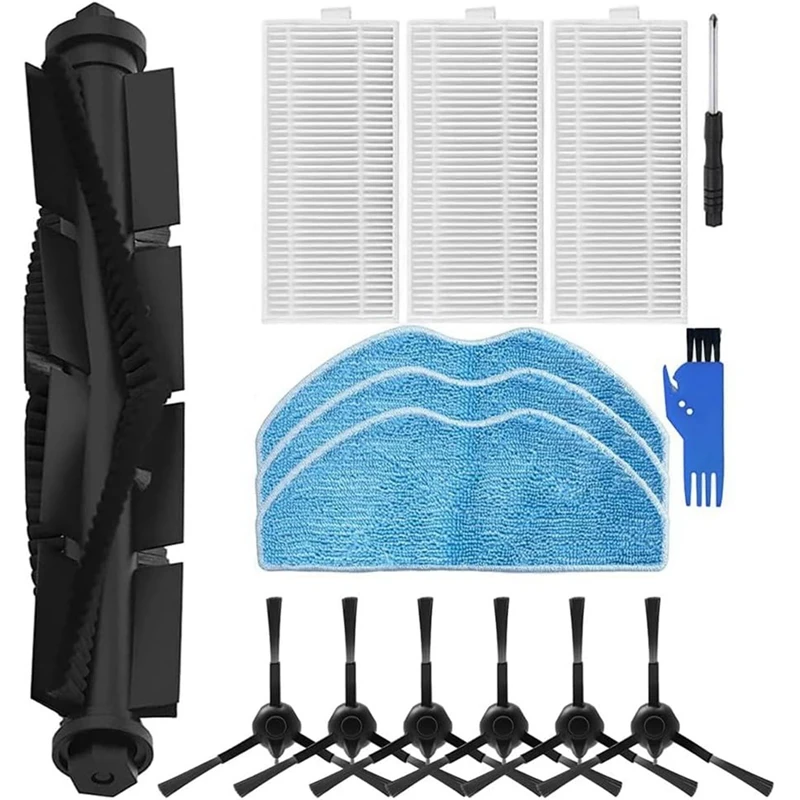 مجموعة قطع غيار بديلة لـ 360 لـ Botslab S8/S8+ ولفرش المكانس الكهربائية الروبوتية EZVIZ والمرشحات