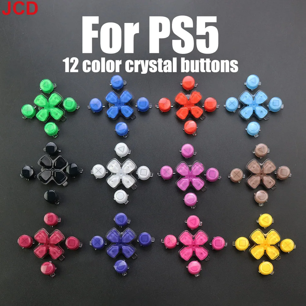 JCD For PS5 BDM-010 020 030 V1.0 2.0 3.0Controller Gamepad D-Pad A B X Y Cross Crystal Button Replacement Direction Function Key