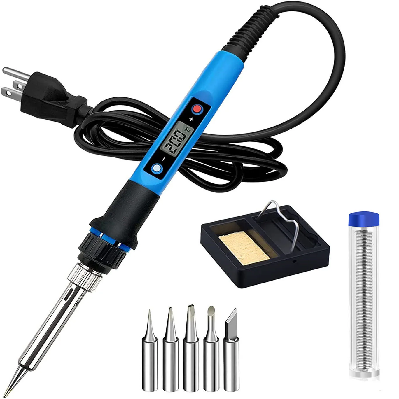 Professional Electric Soldering Iron with LED Display, 80W Adjustable Temperature, Home Repair Tool Kit for Electronics