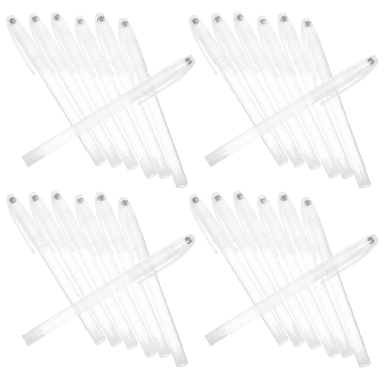 

50pcs Empty Shells Transparent Refillable Plastic Holders For Gel Ballpoint Pens School Office Stationery Supply Pen Parts