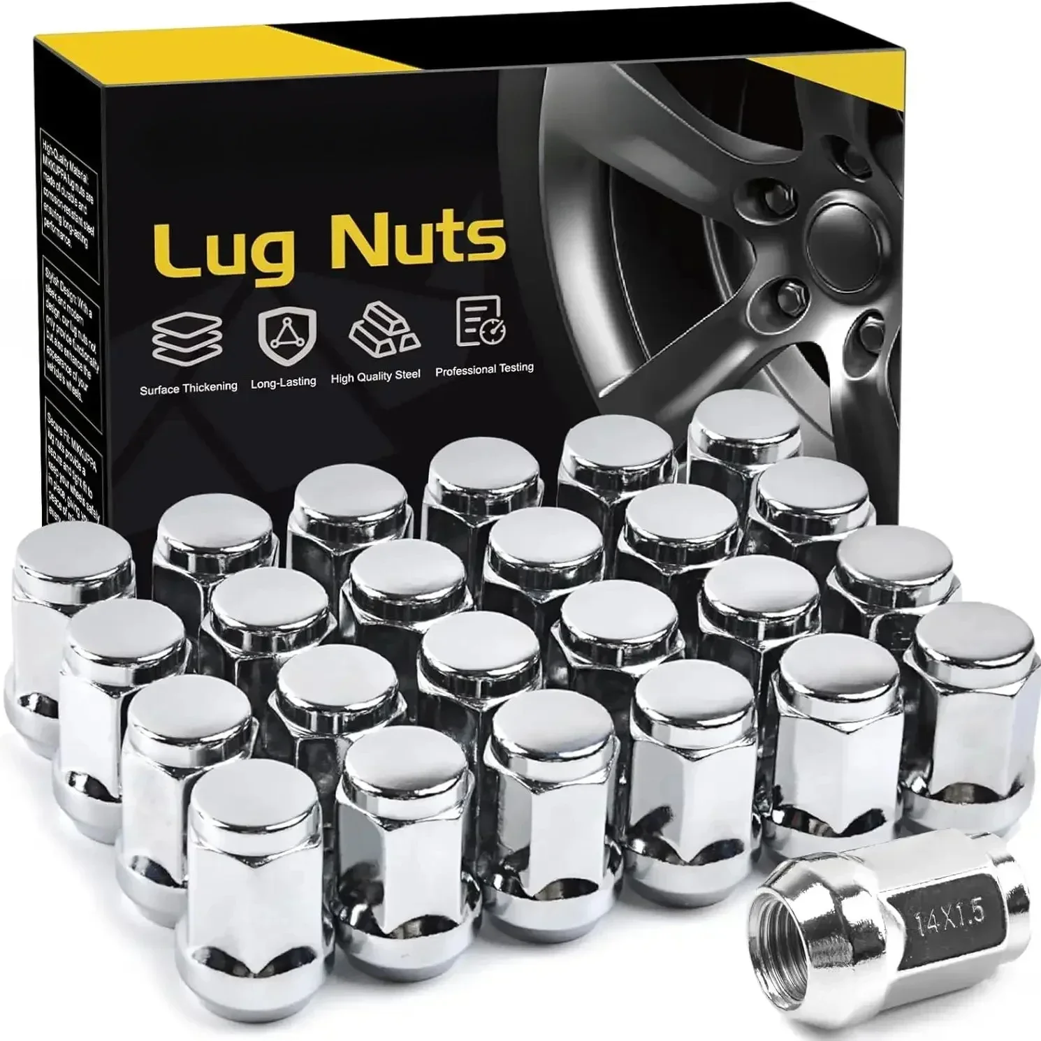 

24PCS M14x1.5 Lug Nuts - Replacement for K1500 K2500 GMC Yukon Suburban Grand Cherokee