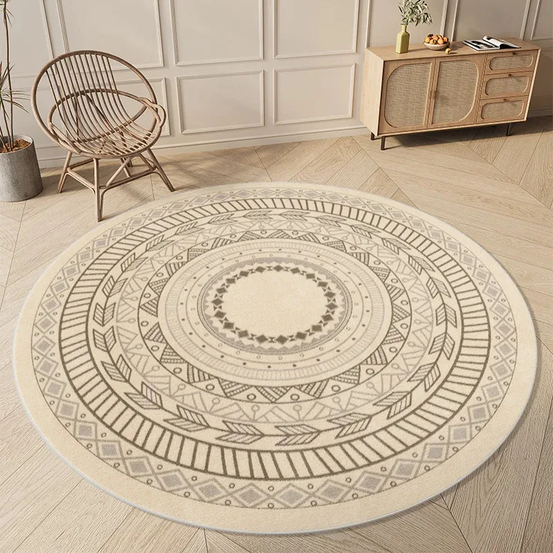 

JSL36Nordic Style Carpets for Living Room Luxury Bedroom Decor Anti-slip Carpet Fluffy Soft Lounge Round Rug Thick Plush Bed9Ok%