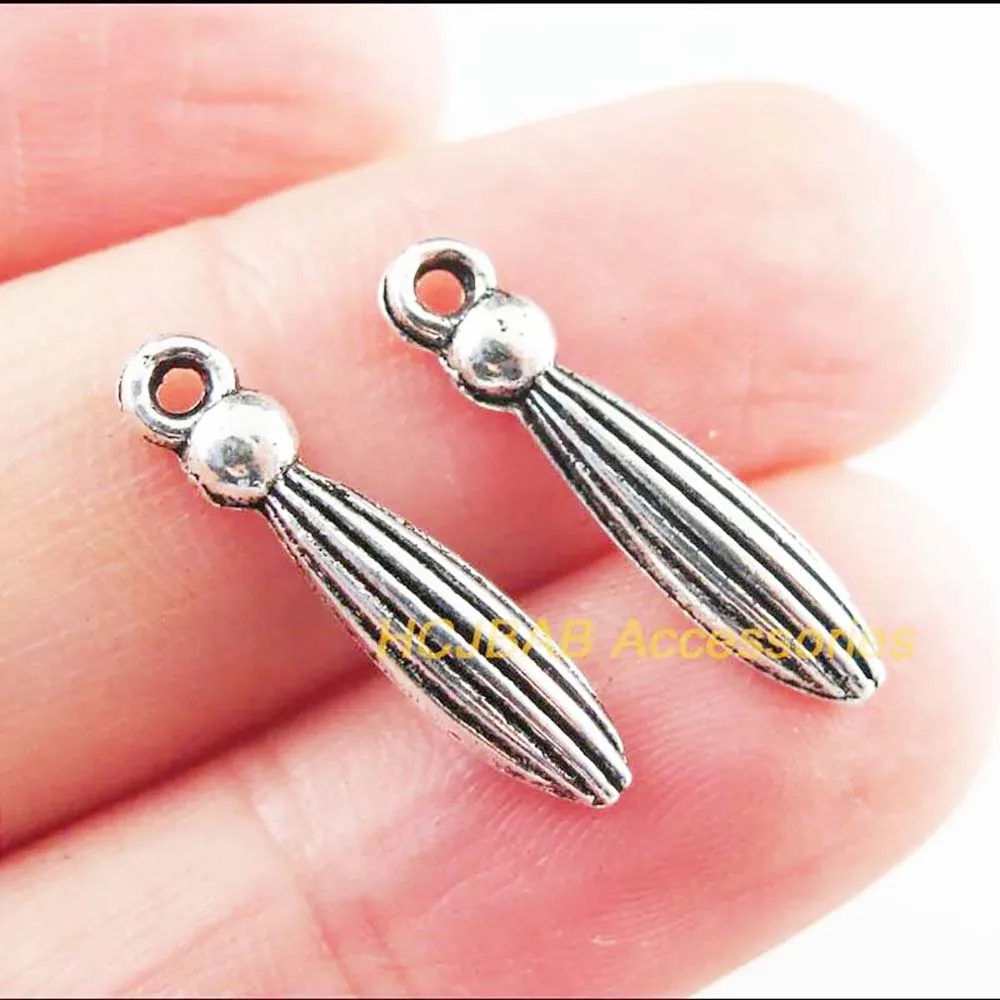 60Pcs Tibetan Silver Plated, Gold Plated, Antiqued Bronze Plated Feather Charms4.5x20mm