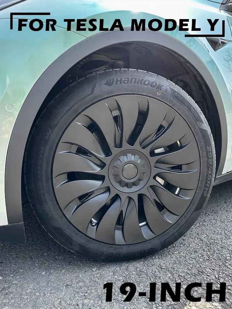 4PCS Kołpak piasty do Tesla Model Y 19 Inch Performance Automobile Replacemen Hubcap Full Rim Cover Akcesoria samochodowe Kołpaki 2023 — zdjęcie 2