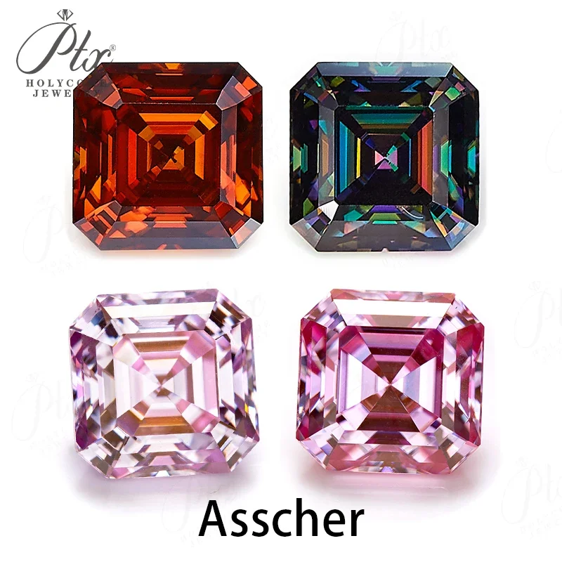 Moissanit-Diamant Asscher Oval Birnenförmiger Schliff mit GRA-Zertifikat Granatfarbe VVS1 Reinheit Perlen für Schmuckherstellung Charms – Detail 34