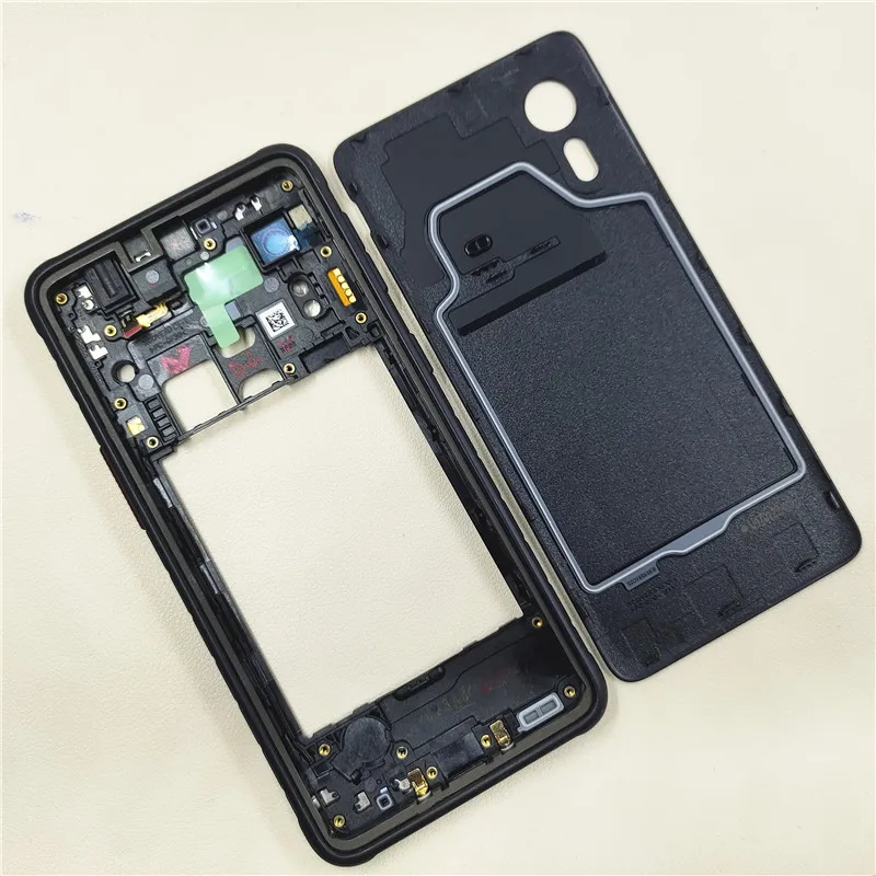A+++ Full Housing For Samsung Galaxy Xcover 5 G525 G525F Middle Frame+Battery Cover Back Rear Door Housing Case With Camera Lens