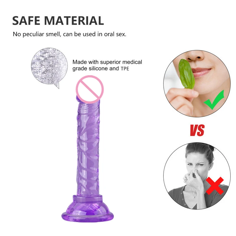 Realistic Dildo Anal Masturbator Sex Toys for Couples Crystal Jelly Dildo Suction Cup Penis Thrusting Dildo Phalos for Women Hot