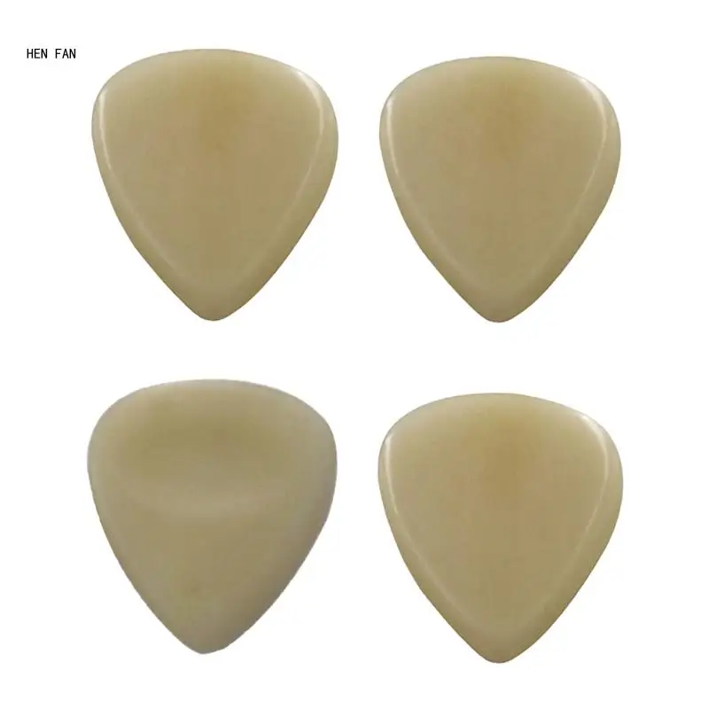 1 Piece Natural Guitar Plectrums Ox Bone Electric Guitar Picks Guitar Bass Ukulele Finger Picks Smooth Surfaces Picks M89D