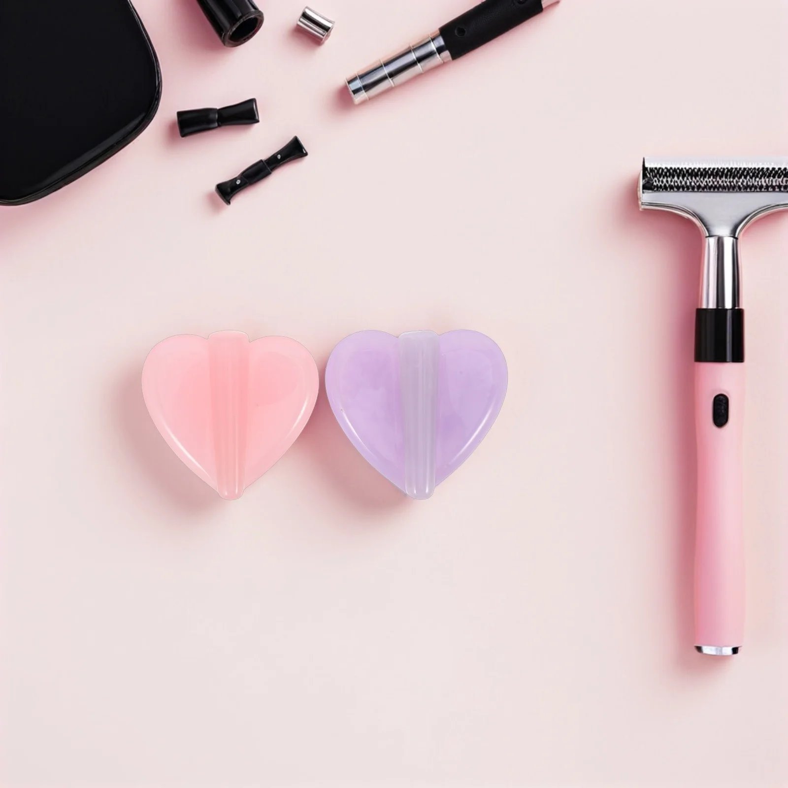 

2 set Artistic Nail Bending Mold Set Heart Shape Acrylic Embossed Frame For Diy Manicure Home Nail Art Equipment Tool