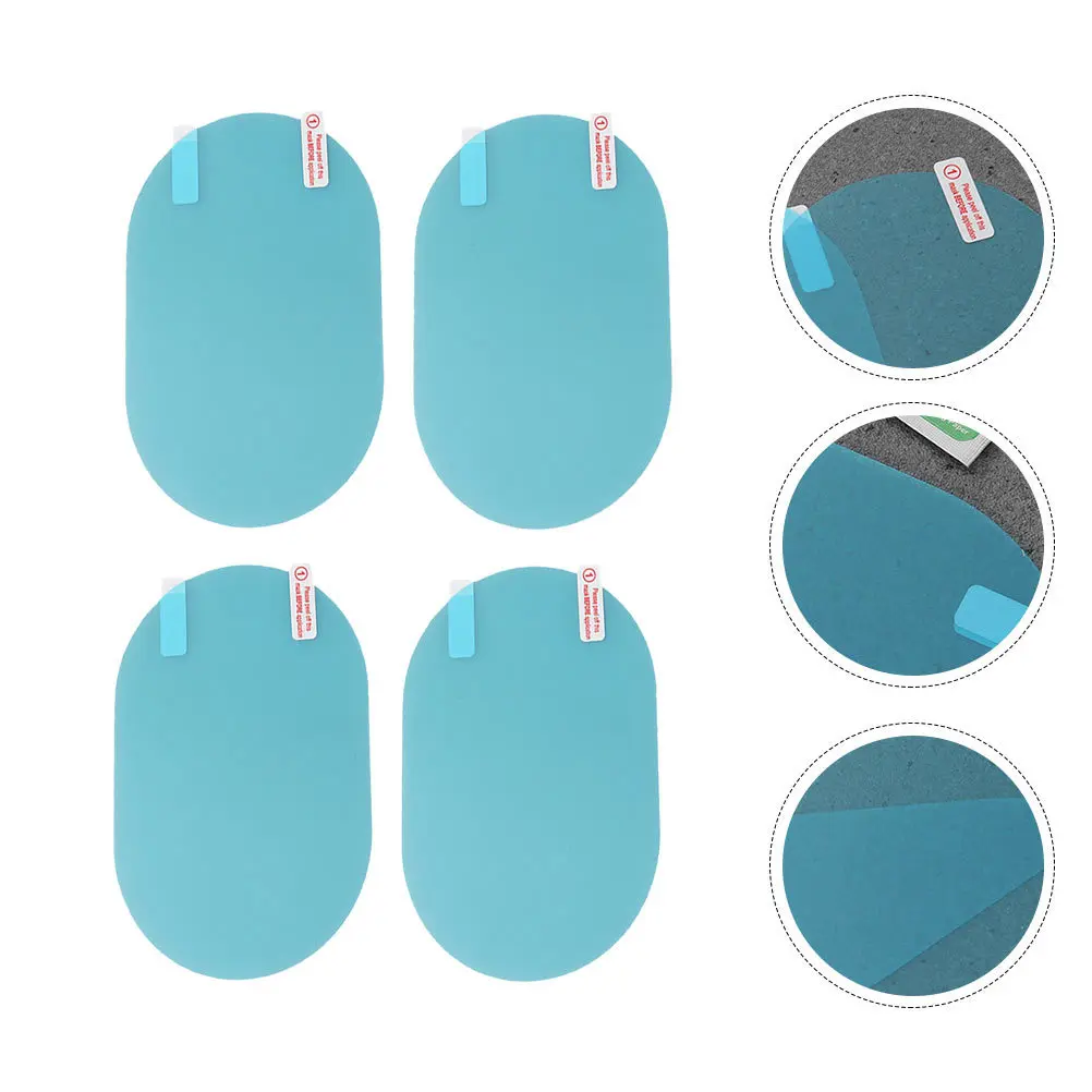 

4Pairs Waterproof Anti-Glare Car Mirror Film Scratch Protection Visibility Enhancer Rearview Mirror Film Anti-Fog Sticker