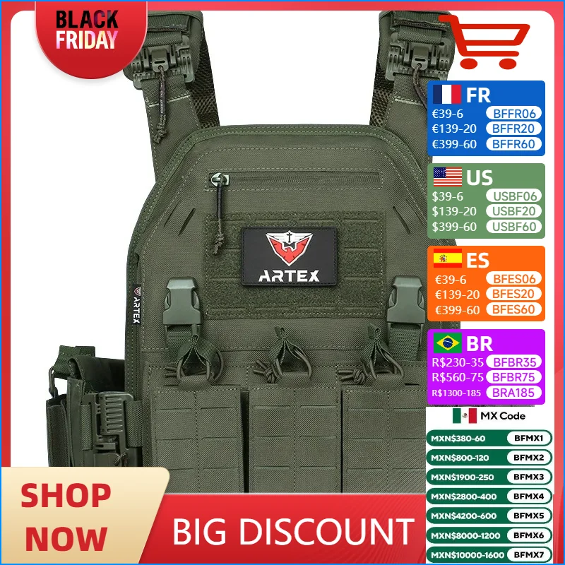 

Ranger Green Plate Carrier Tactico Vest With Quick Release Security Molle Chaleco Tactico Bandolier Laser Cut Vest