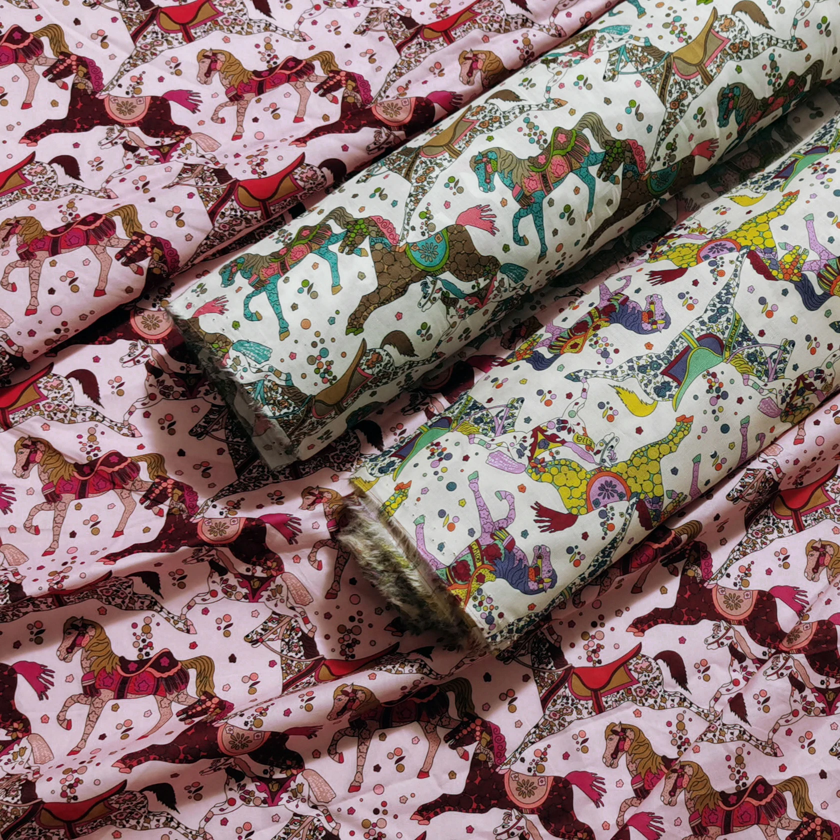 80s Combed Cotton Poplin Fabric, 100% Cotton Printed Soft & Breathable for Summer Dress Making, Quilting, Sewing