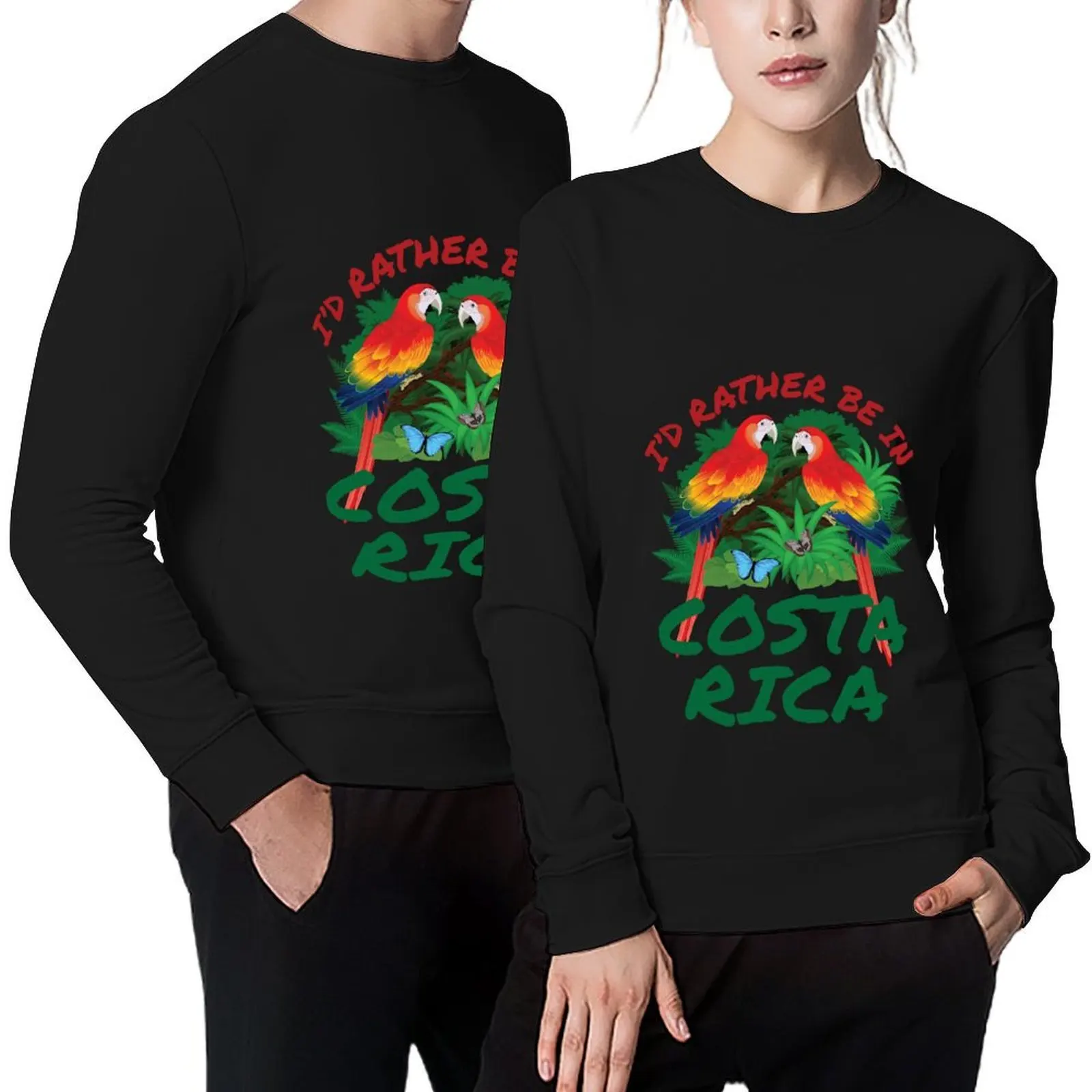 

I'd Rather Be in Costa Rica Pullover autumn clothes anime clothes men's clothing men's sweat-shirt hoody