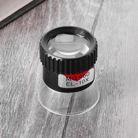 Cylinder Magnifier 10X Monocular Magnifying Glass Loupe Lens Map Eye Magnifier Jewelry Repair Tool ABS Plastic Durable