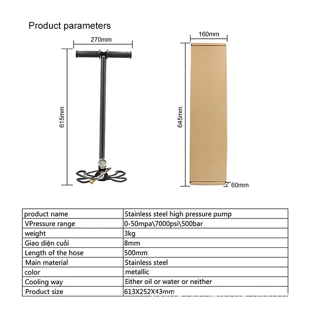 

Воздушный компрессор высокого давления, 3-ступенчатый, ручной, для PCP-пистолетов, для охоты, 300 бар, 30 МПа, 4500 фунтов на кв. дюйм, без сепаратора