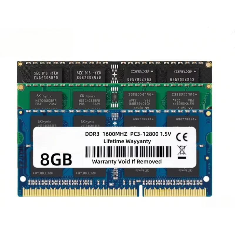 DDR3 4GB 8GB 1066 1333 1600 1866MHz PC3 Non-ECC 1.5V CL11 2Rx8 204Pin SODIMM Laptop Notebook RAM