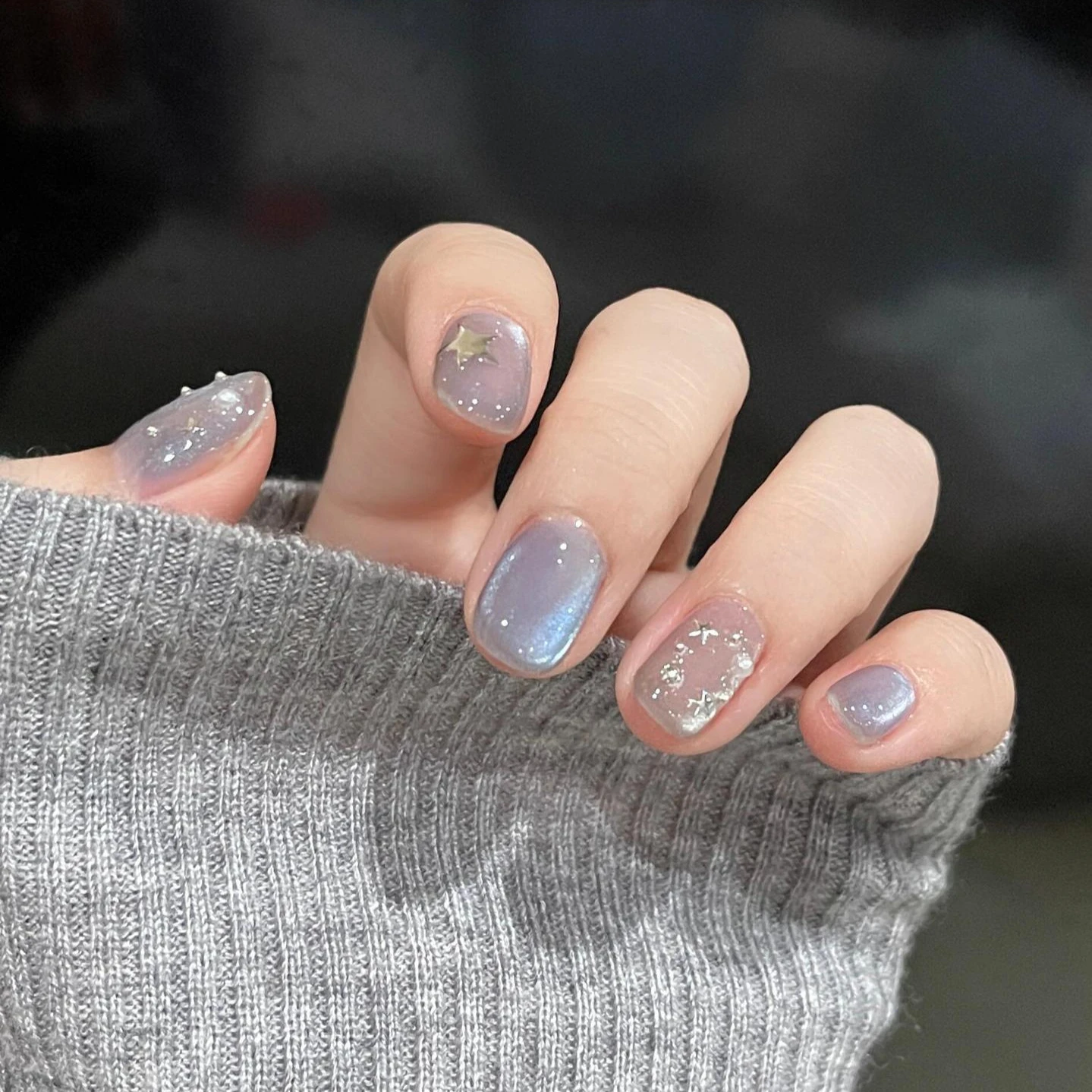 10Pcs Popular Stylish Ladies Cat Eye Gel On Nails Long-lasting Handmade Press on Nail for Everyday Use Nails Art Fake Nail Tips