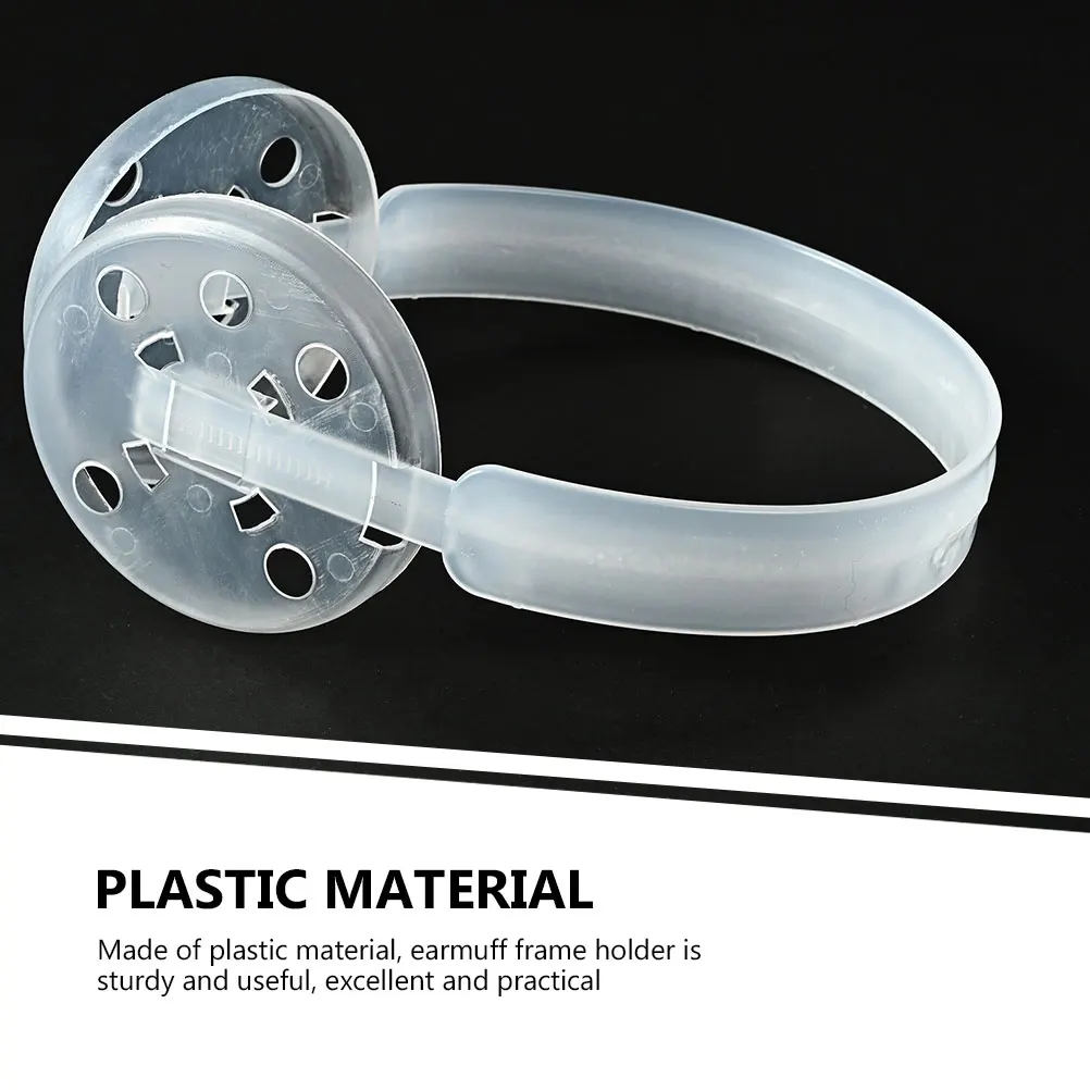 4 pcs Ear Cup Plastic Muffs Warm Earmuff Frame Holder Diy Rack Shelf for Making Winter