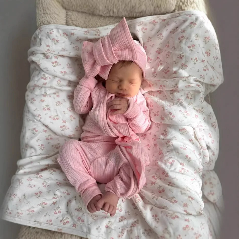 2025 New Spring and Autumn Girls' Baby Hollow Pit Strip Knitted Jumpsuit Long Sleeved Elastic Pure Cotton Jumpsuit Ins