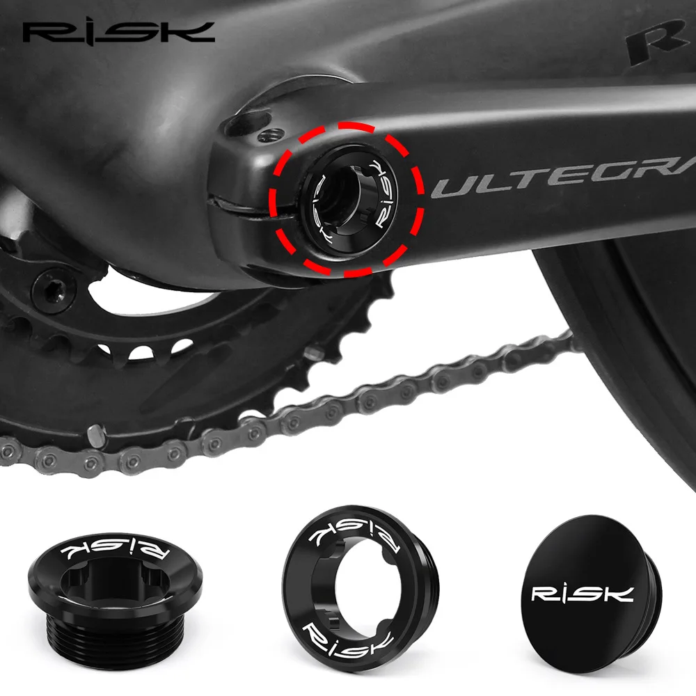 RISK bicycle crank cover Aluminum bicycle crank screw Dust Cover For Shimano Deore XT SLX XTR 105 UT DA integrated hollow cranks - view 4
