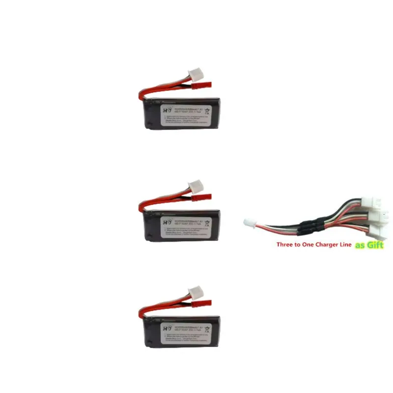 C8823 6WD 1/18 Off-Road RC Car Truck Spare Parts 7.4V 500mAh  Battery USB Line for  C8823 Remote Control Car Truck Accessories