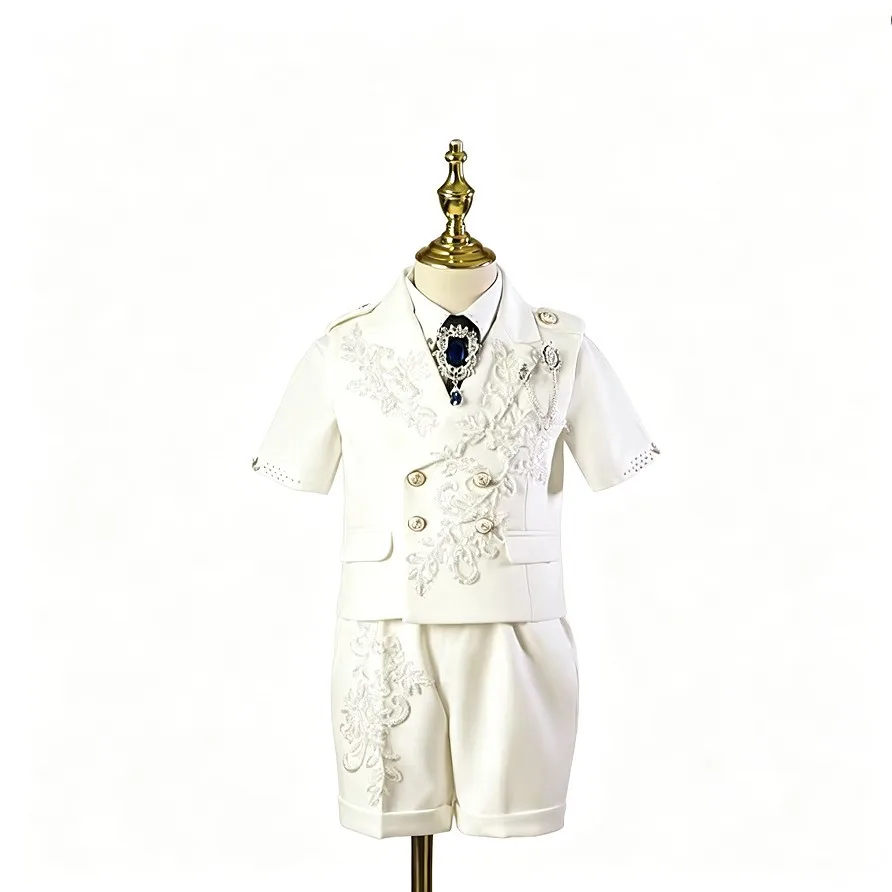 Boys Costume Set Wedding Birthday Baptism Party Piano Performance Boys Clothing Host Blazer Sets A4484 Clearance Clothes