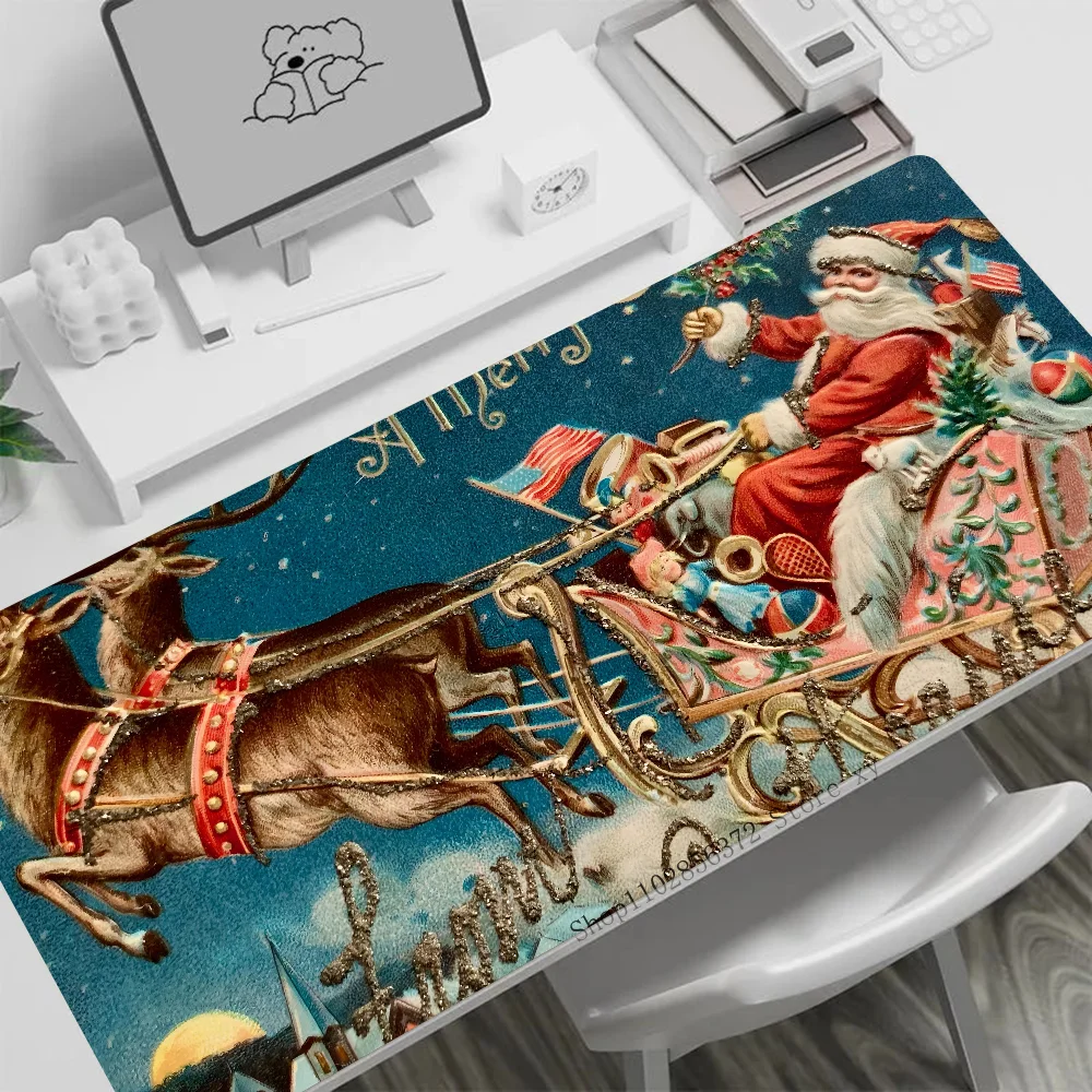 1PC Christmas Elk Cartoon Non-slip Mouse Pad Suitable For Office Computers Laptops E-sports Game Desk Mats XXL Keyboard