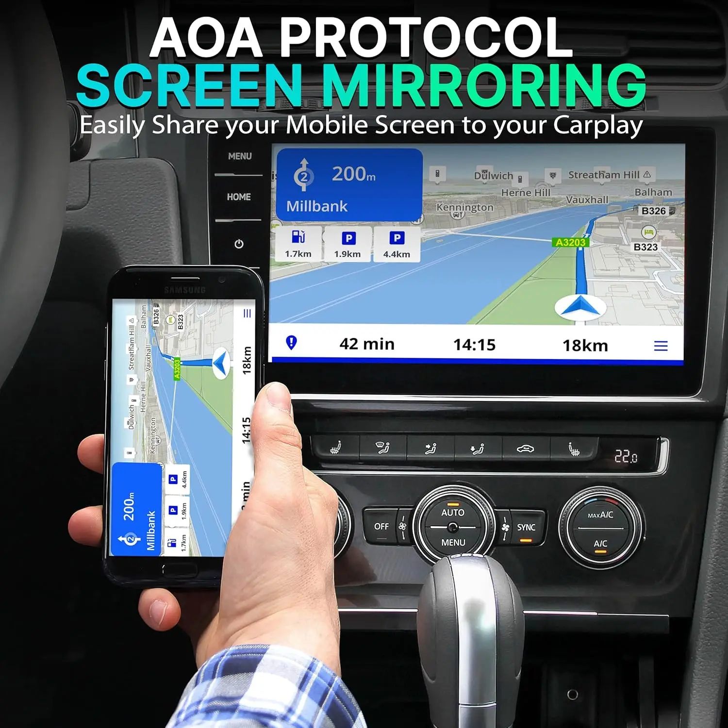 صندوق CarPlay iA اللاسلكي، ذاكرة وصول عشوائي 4 جيجابايت، ذاكرة وصول عشوائي 64 جيجابايت، واي فاي ثنائي النطاق، صندوق أندرويد، 4K HDMI، USB3.0