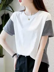 ZANZEA 2024 Summer Stripe Blouse Women Fashion O Neck Short Sleeve Blusas Elegant OL Work Shirt Casual Loose Holiday Tops Femme