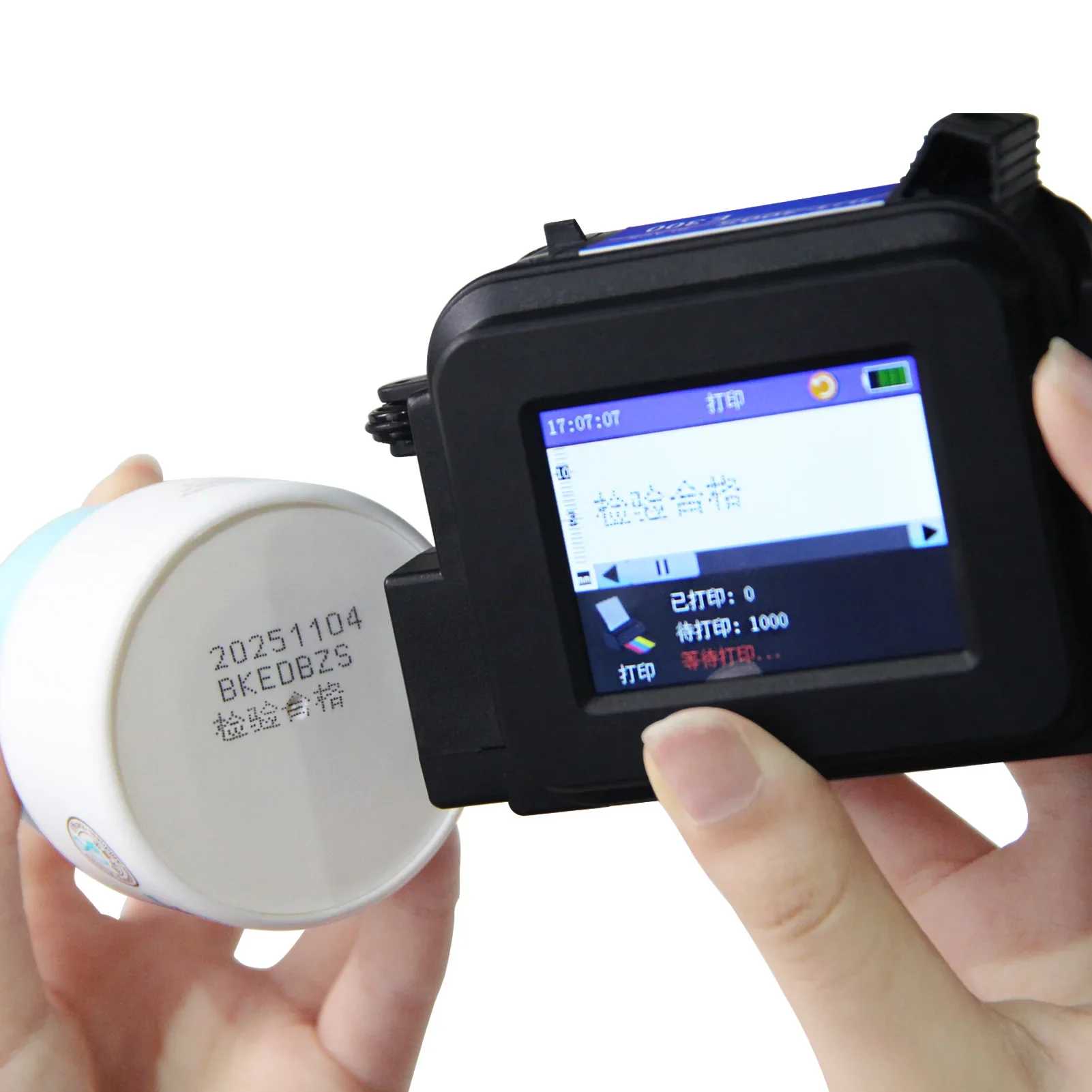 Piccola stampante portatile intelligente mini a getto d'inchiostro portatile per stampante con data di scadenza per macchina da stampa di magliette fai-da-te