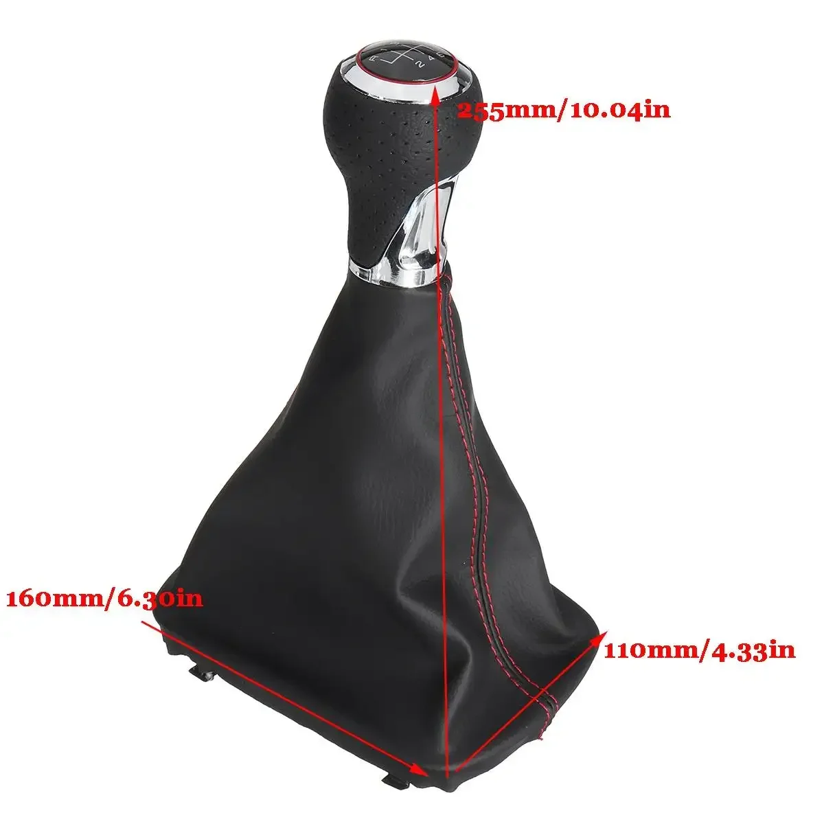 For Audi A3 S3 8p A4 S4 B8 8K A5 8T Q5 8R S-Line New 6 Speed Handle Leather Shifter Car Gear Shift Knob With Boot Cover