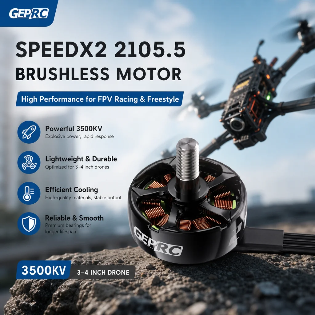 

GEPRC SPEEDX2 2105.5 Brushless Motor 3500KV for 3 4 Inch FPV Drone Cinewhoop Parts