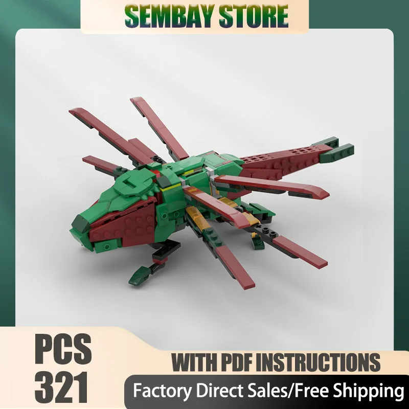 نموذج عسكري Moc قوالب بناء وحدات Ornithopter نموذج مقاتلة كتل التكنولوجيا عيد الميلاد لتقوم بها بنفسك لعبة هدية البناء
