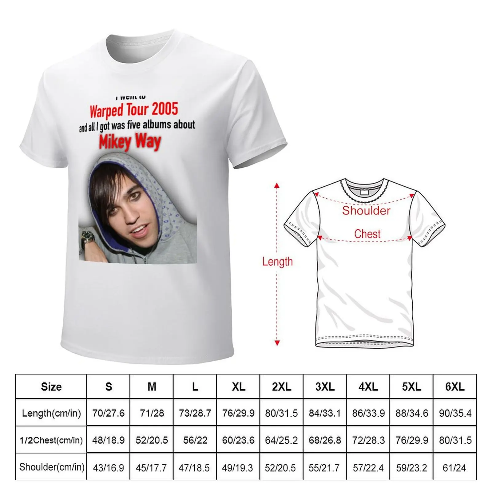 I went to WARPED TOUR 2005 T-shirt kawaii clothes customs design your own funnys tees mens graphic t-shirts anime