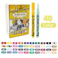 XYSOO 6/12/28/80 Colors 0.7mm Fine Acrylic Paint Marker Pens Waterproof Permanent Markers Set Acrylic Marker For All Surfaces