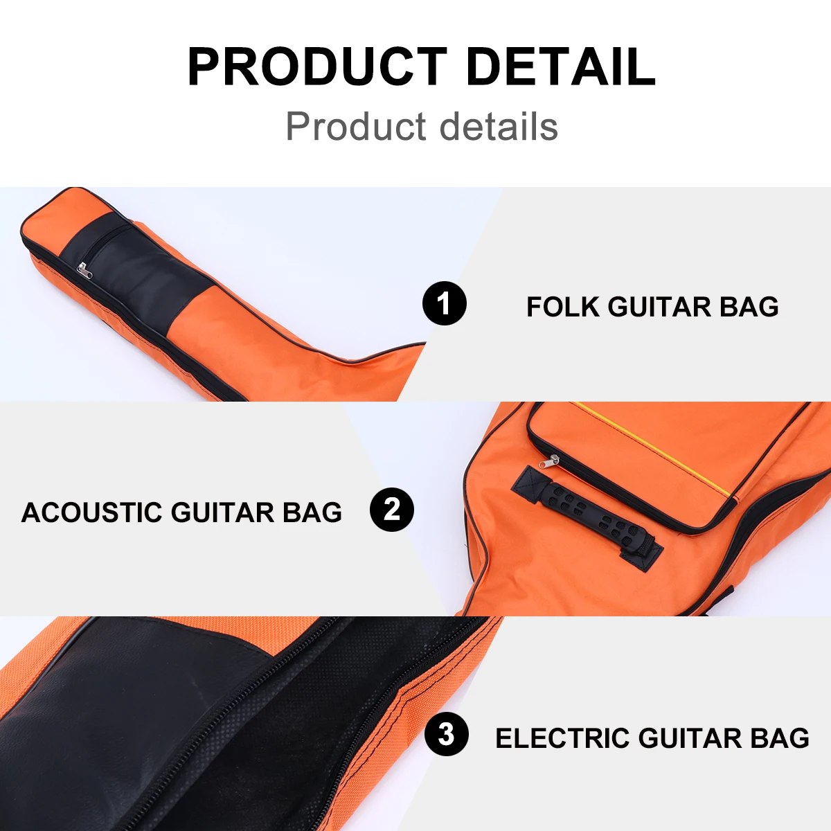 

40 /41 Waterproof Guitar Bag Backpacks Acoustic Oxford Cloth Ballad Padded Double Strap Cover Travel Case