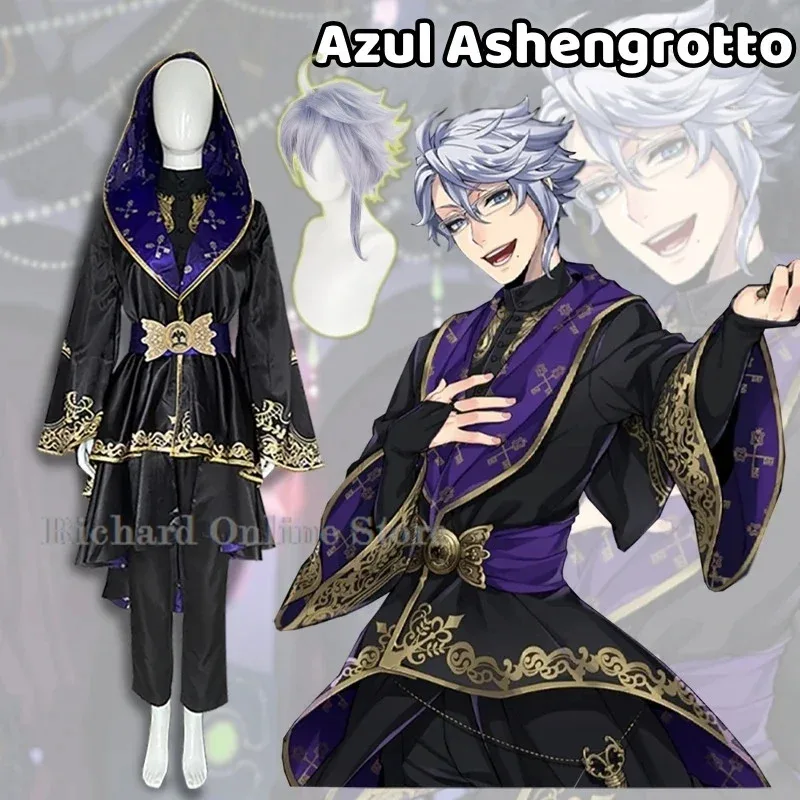 Azul Ashengrotto أزياء تنكرية للملابس شعر مستعار موحد كوسبلاي ليلة الغراب كلية أوكتافينيل إنها صفقة مجموعة حفلات الهالوين