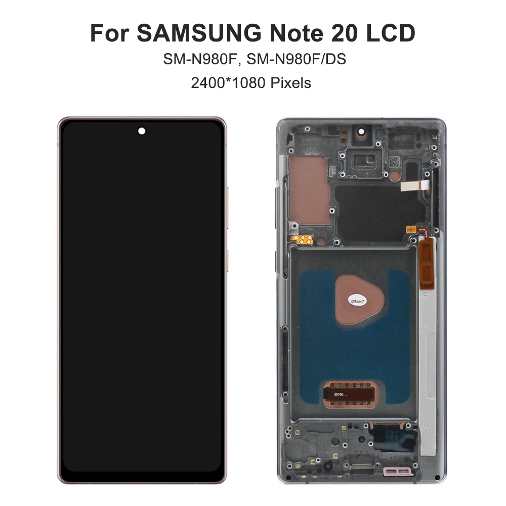 For AMOLED Note 20 For Samsung Note20 N980 N980F N980F/DS LCD Display Touch Screen Digitizer Assembly Replacement