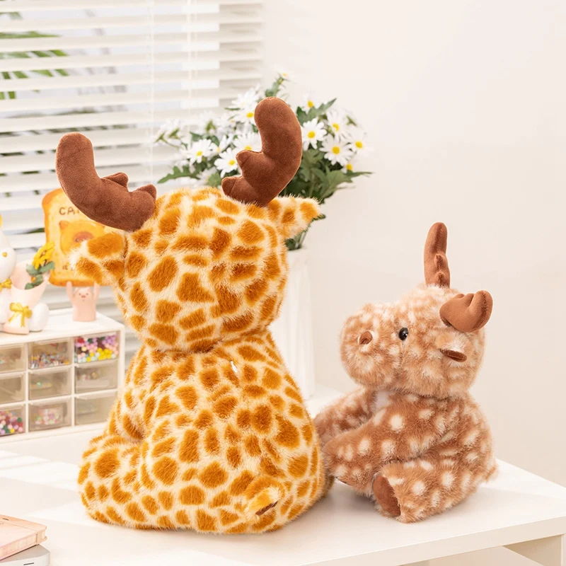 

Kawaii Christmas Elk Plush Toys Deer Stuffed Soft Animals Adorable Cartoon Soft Toys For Kids Baby Xmas Gift Dolls Party Decor