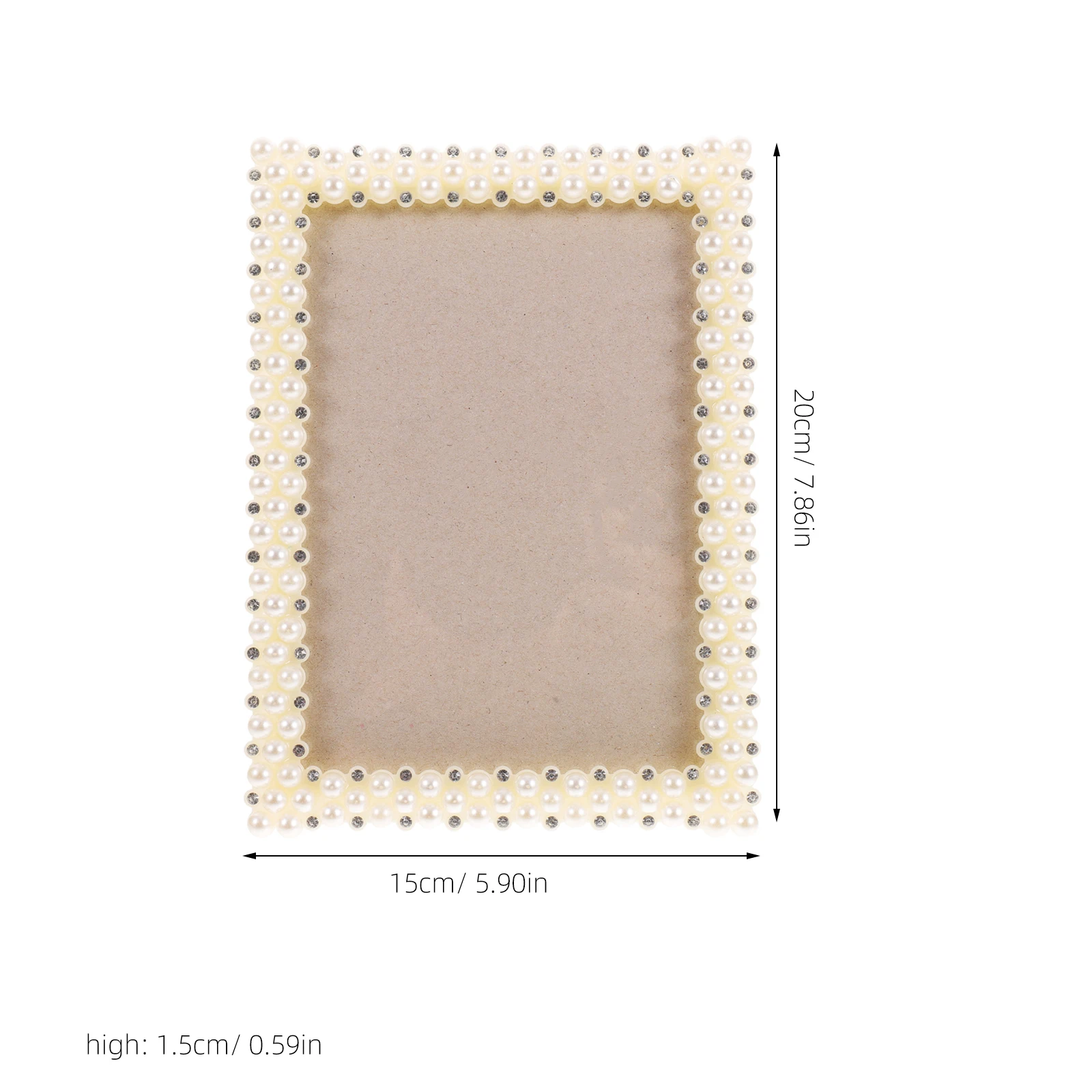 

Pearl Picture Frame Resin Stable Bottom Rounded Edges Desktop Photo Display Wedding Party Decorative Decorative Picture Frames