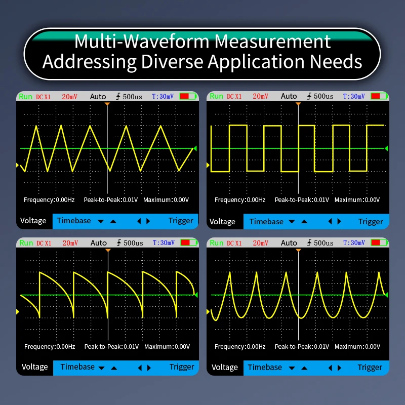 MASTFUYI портативный осциллограф-мультиметр с цветным экраном 10 МГц перезаряжаемый многофункциональный интеллектуальный инструмент для измерения противоожогов