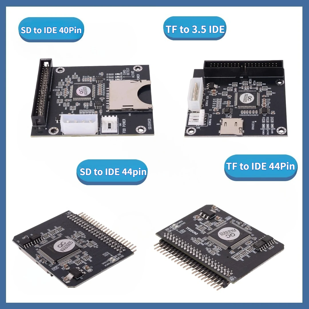 High-speed SD Card To IDE 2.5 Inch IDE 44Pin Adapter Card IDE SD Adapter SSD Expansion Board for Laptop PC Supports up to 128GB+