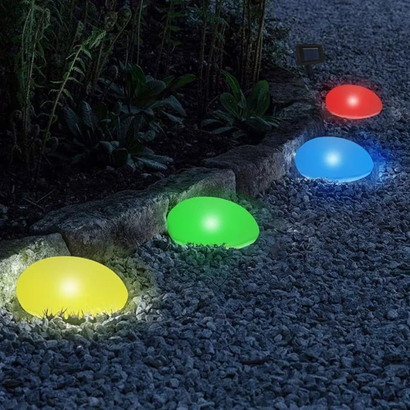 

Solar Garden Lights Outdoor Glow Cobblestone Shape Lamp Garden Decor Waterproof Landscape Night Lights for Lawn/Patio/Path 1PACK