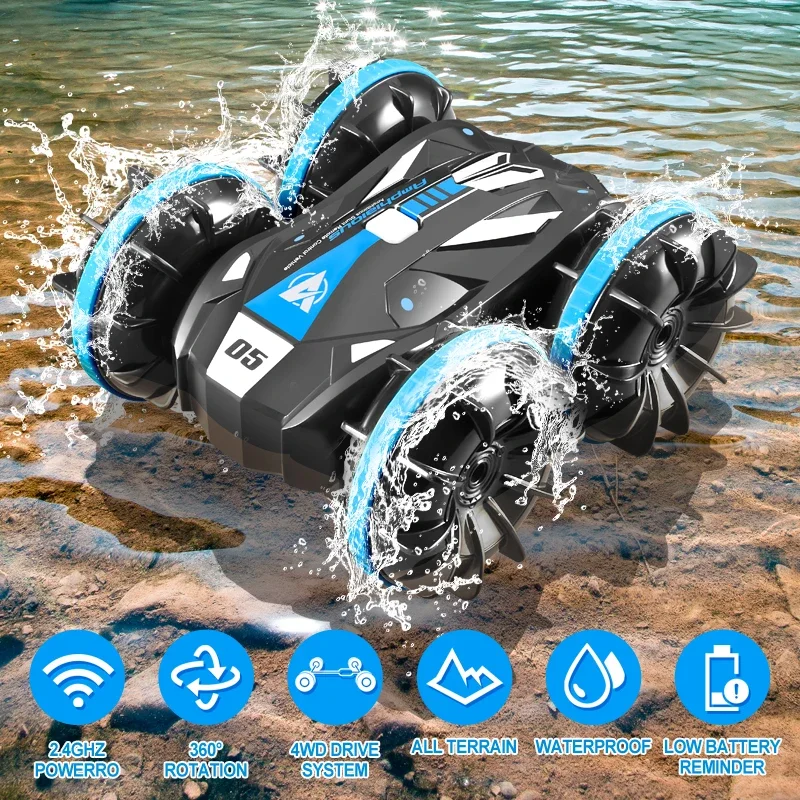 New Tracked Armored Remote Control Tank Climbing Boys and Girls Toy with Lights Stunt Tumbling Remote Control Car Easy To Carry