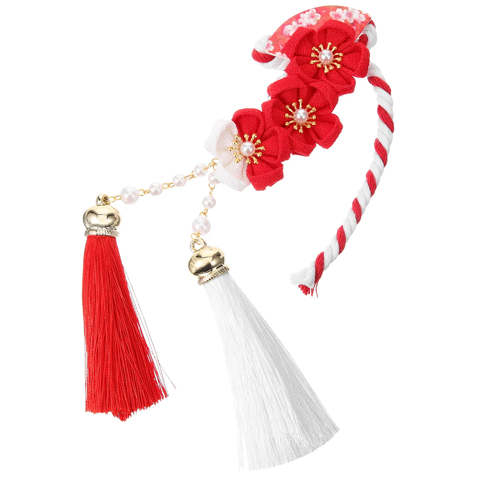 

Lovely Flower Tassel Clip Women Wedding Prom Decorative Accessories Japanese Style Fine Pins Daily Use Tassel Clips For