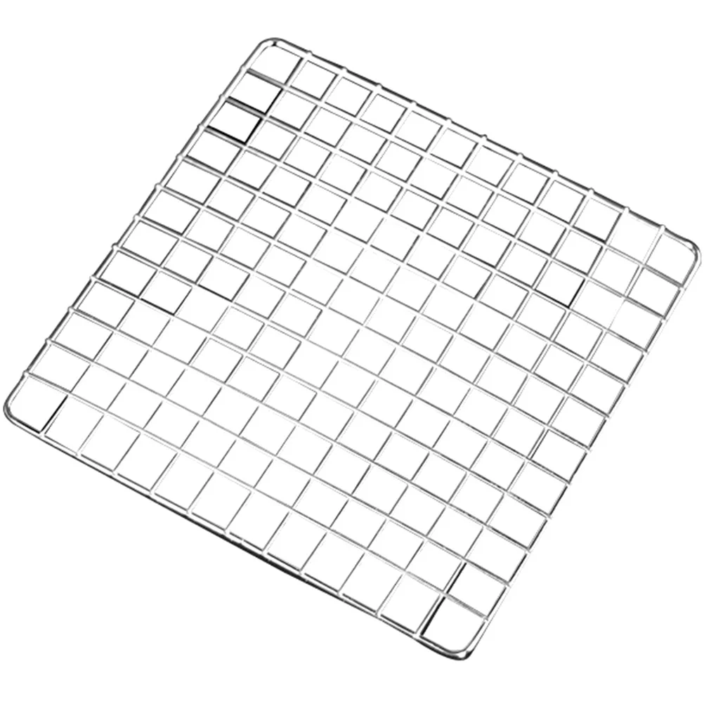 رف تبريد من الفولاذ المقاوم للصدأ، شبكة خبز شديدة التحمل للبيتزا والكوكيز والكعك وتصريف الزيت وتخزين البطاطس المقلية والشواء #4