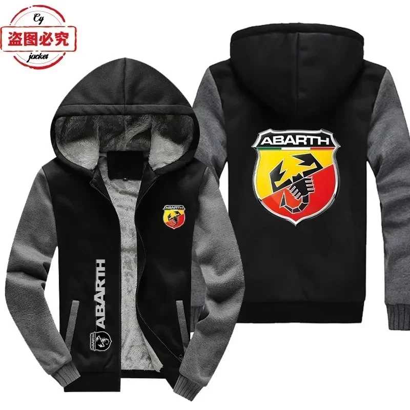 European Size ABARTH Car Logo Printed Men's Jacket Racing Jacket Top Casual Hoodie ABARTH Sports Team Work Uniform