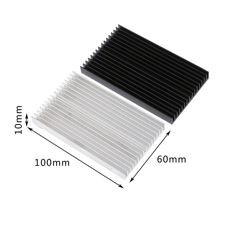 1pc 100*60*10mm With Thermal Conductive Adhesive Aluminum Alloy Heatsink 100MM Cooling Pad LED IC Chip Cooler Radiator Heat Sink