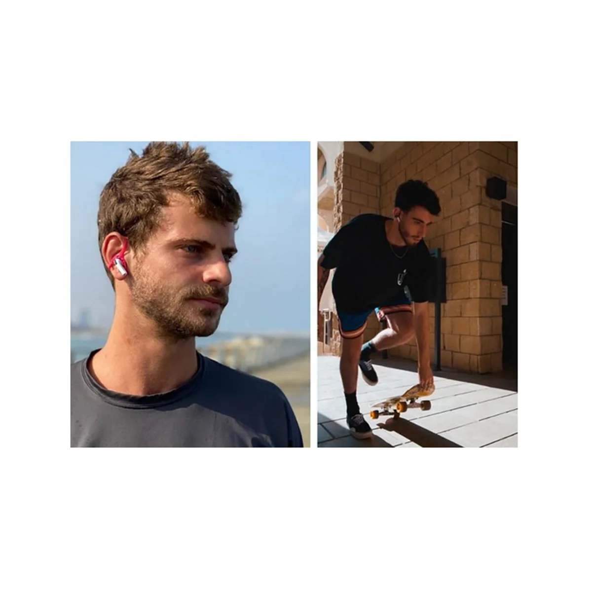 1 Pair Gray Bluetooth-Compatible Wireless Earphone Holders Anti-Drop Silicone Earbuds Anti Lost Headphones Holder