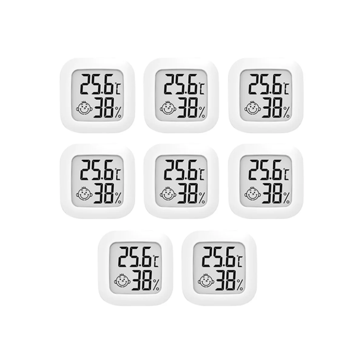 

8Pcs Mini LCD Digital Thermometer Hygrometer Indoor Room Temperature Humidity Meter Sensor Gauge